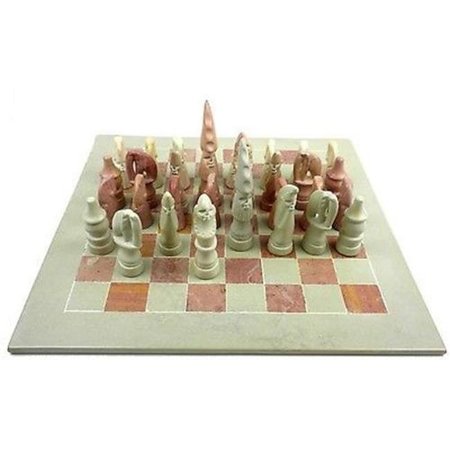 SMOLART Smolart Hand Carved Soapstone Maasai Chess Set Board; 14 in. KSH0014_602025